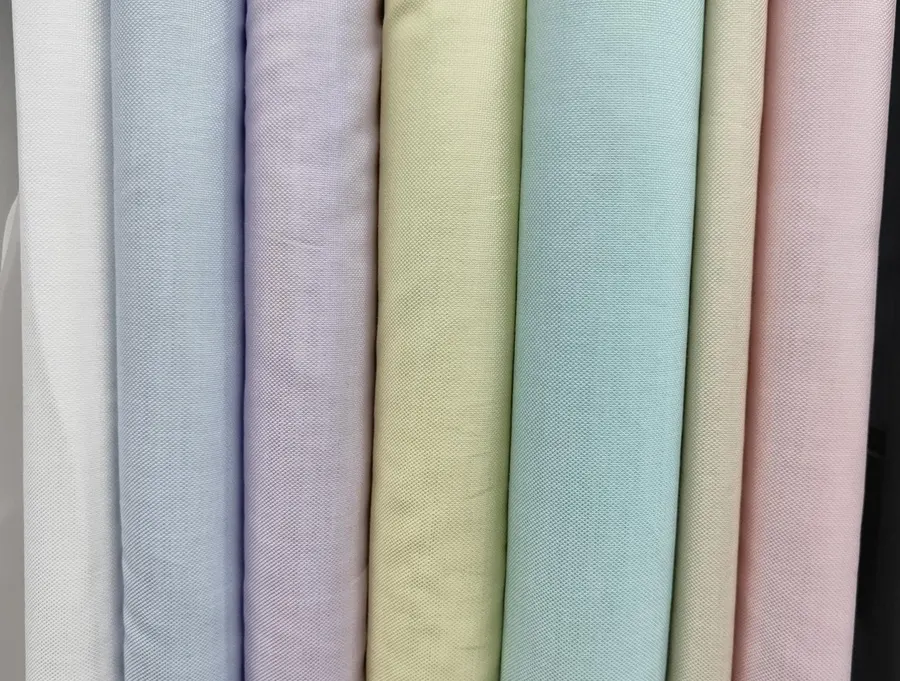 Pastel shirting fabric rolls