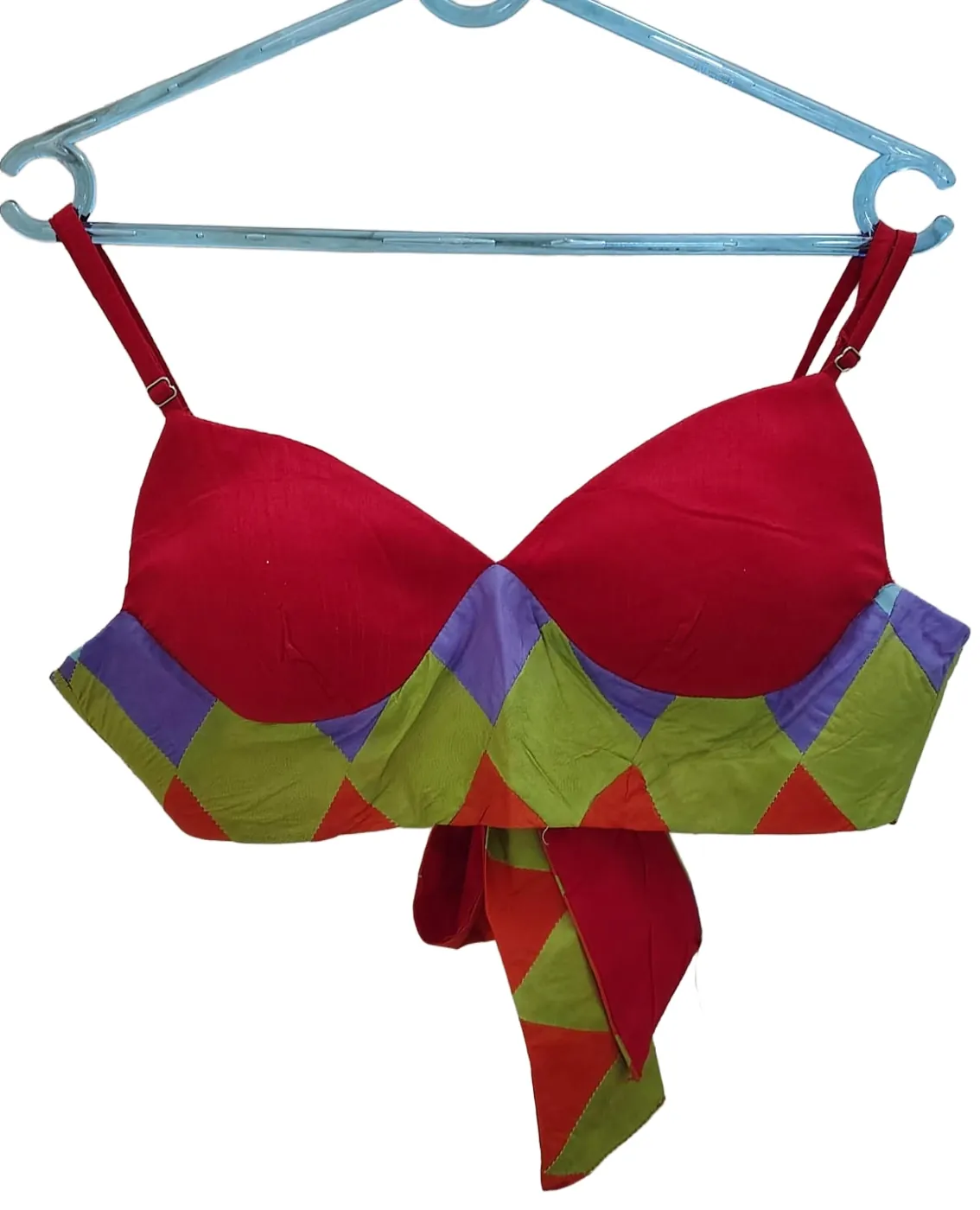 Harlequin bralette top made at LA People