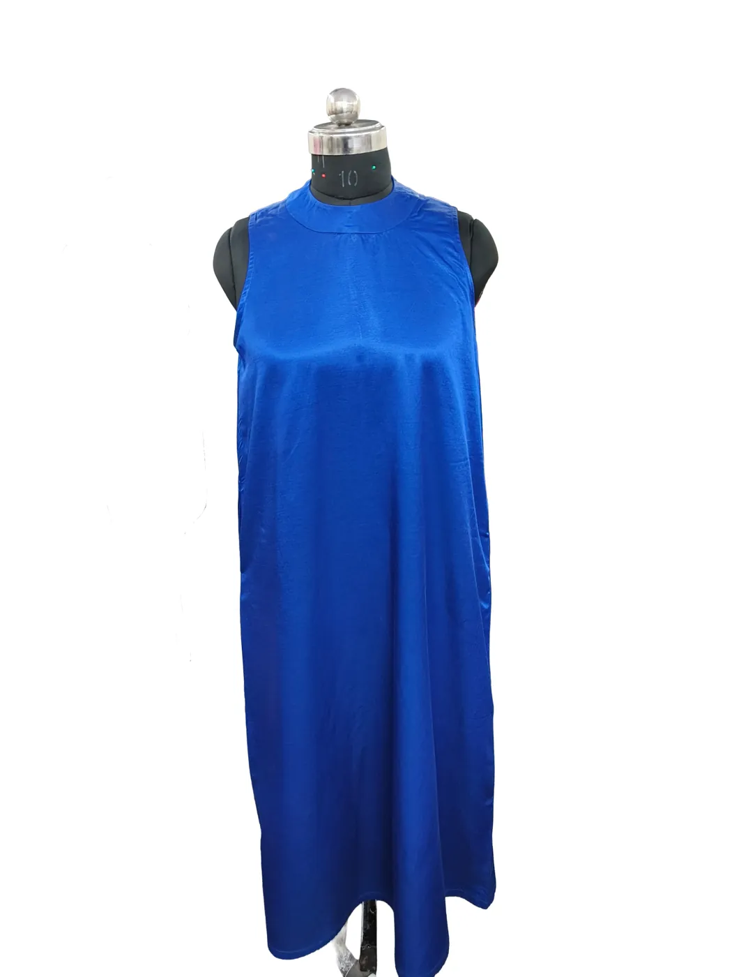 Satin sleeveless dress made at LA People